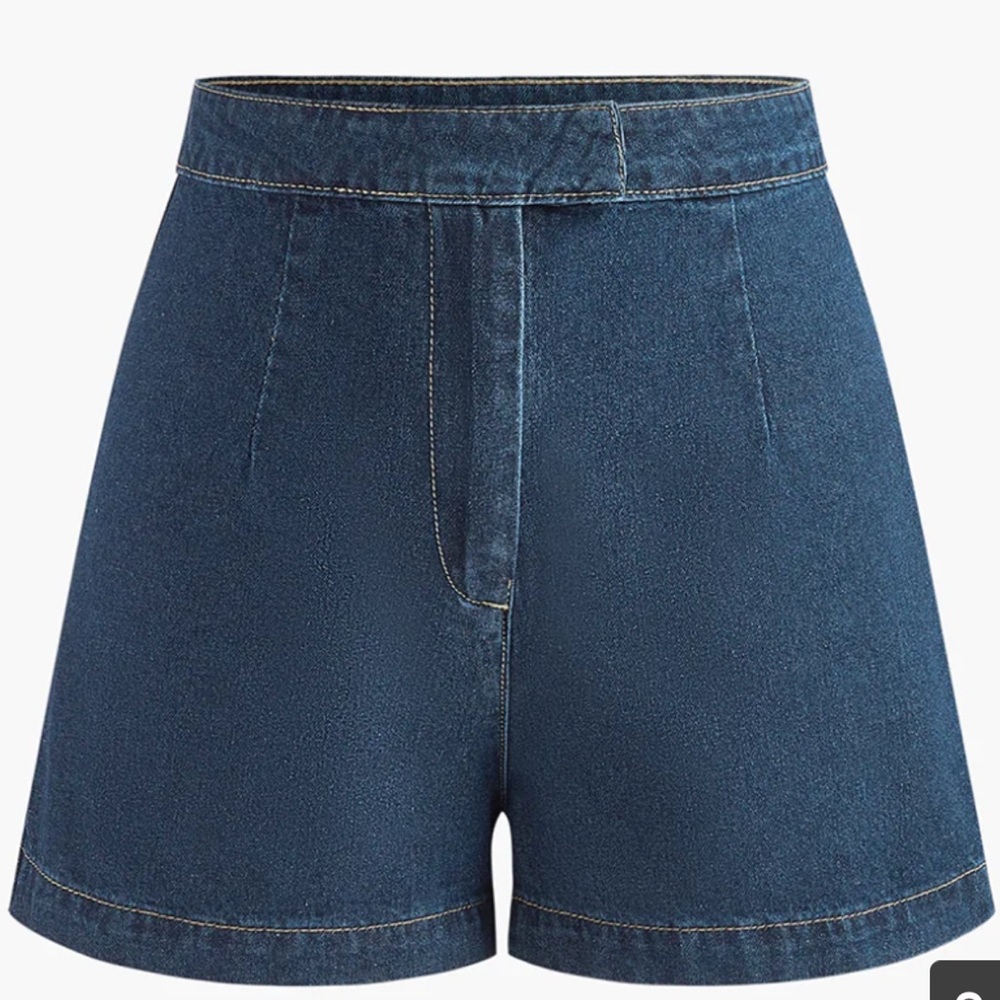Sleeveless Denim Vest and Shorts Set - Picture 3 of 6